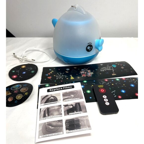 WINICE Lucky Fish Blue Light/Projector Lamp W/Replaceable Films 3D Wireless - Picture 1 of 5